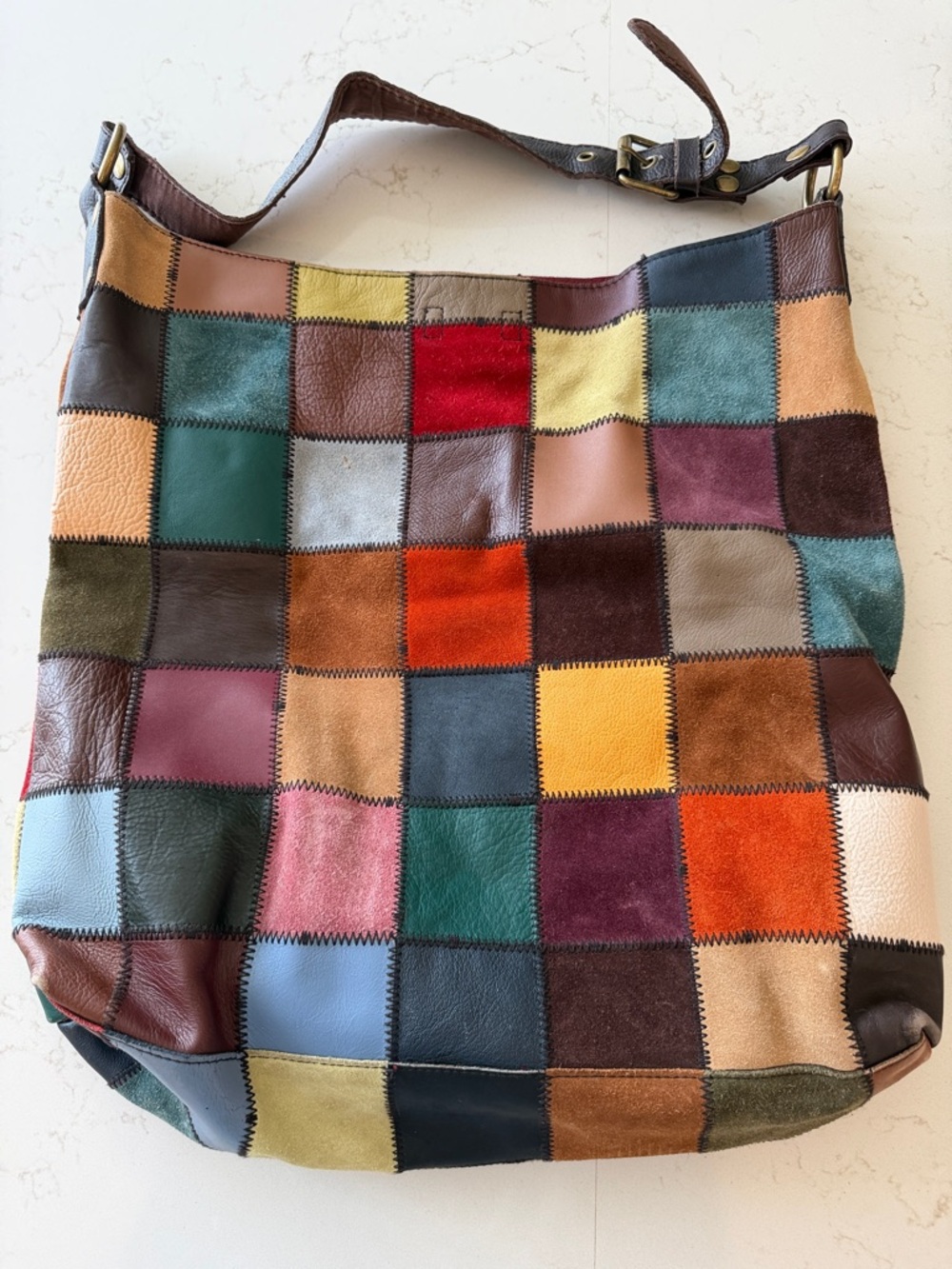 Lucky Brand Multicolor Patchwork Leather Shoulder Bag - Picture 5 of 7